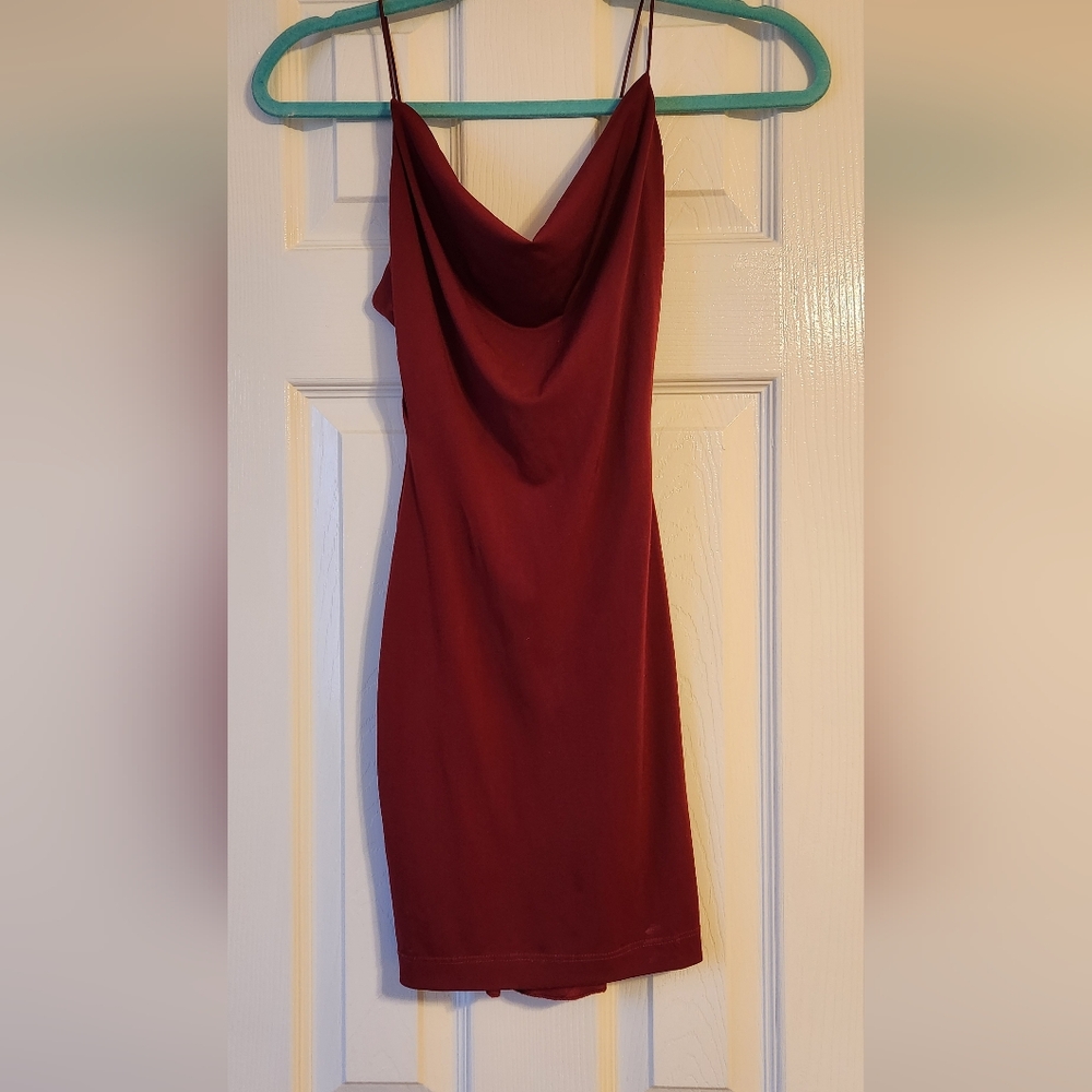 Elegant Burgundy Dress